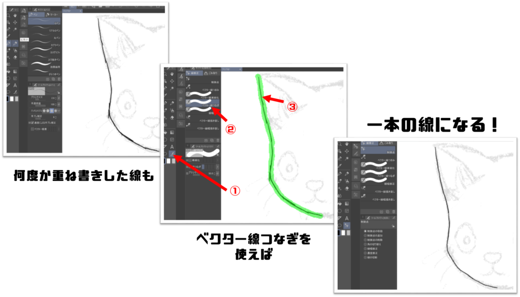 Clip Studio Paint ベクターレイヤーを使った簡単なイラスト作成の仕方 下書きから線画へ ファブテラスいわて